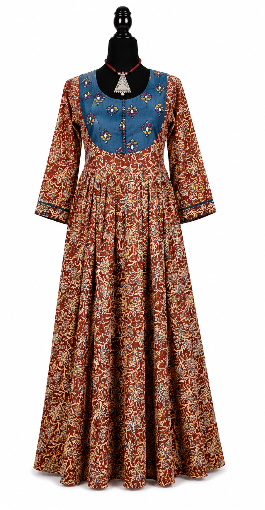 Kalamkari Hand-Embroidered Kurti